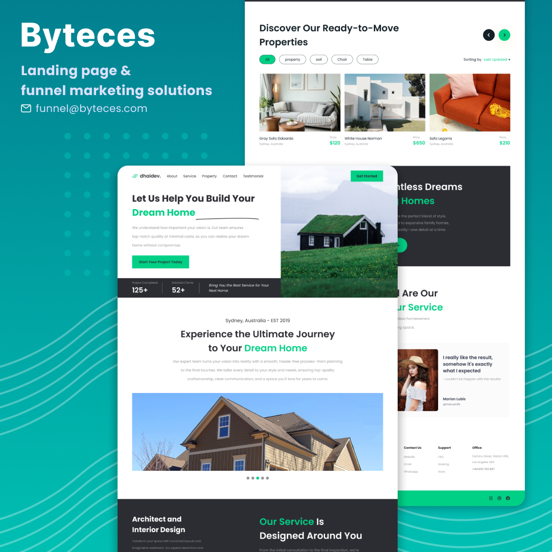 Service Business Landing Page Design - Professional service website that attracts high-value clients
